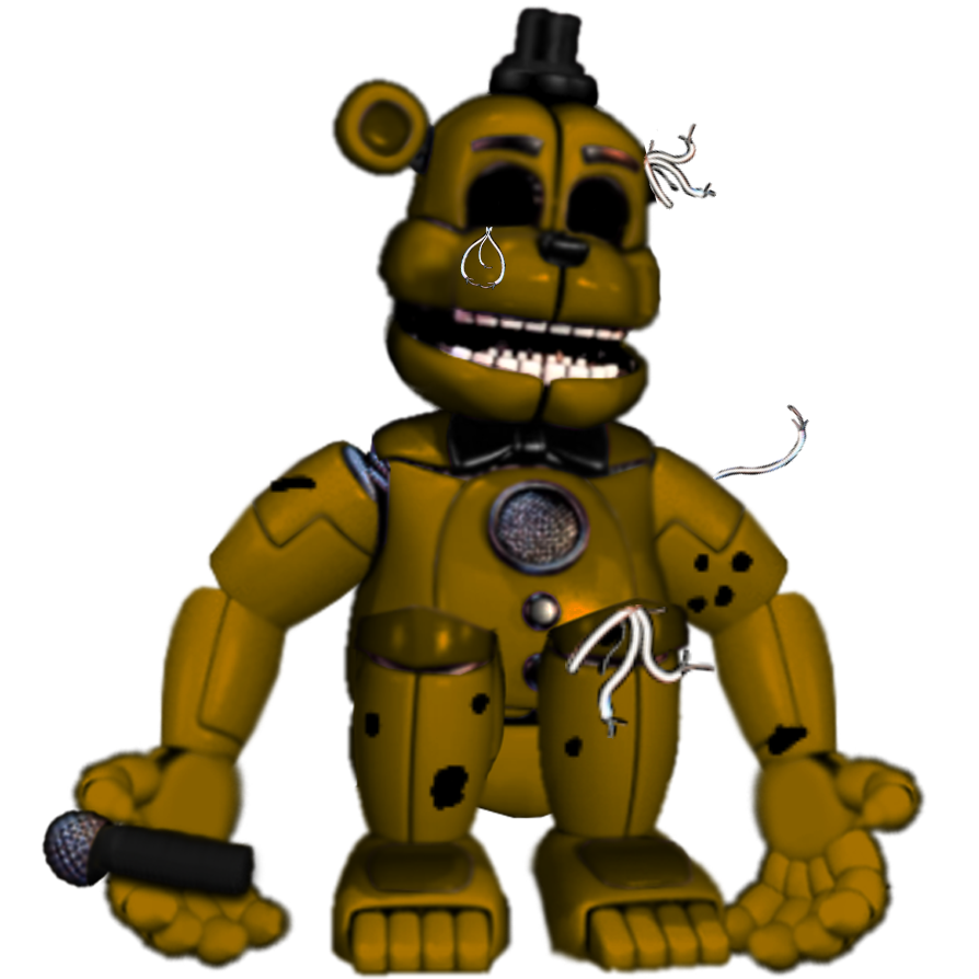 Fnaf Papercraft Withered Golden Freddy Golden Freddy Endoskeleton Png Hot Sex Picture 